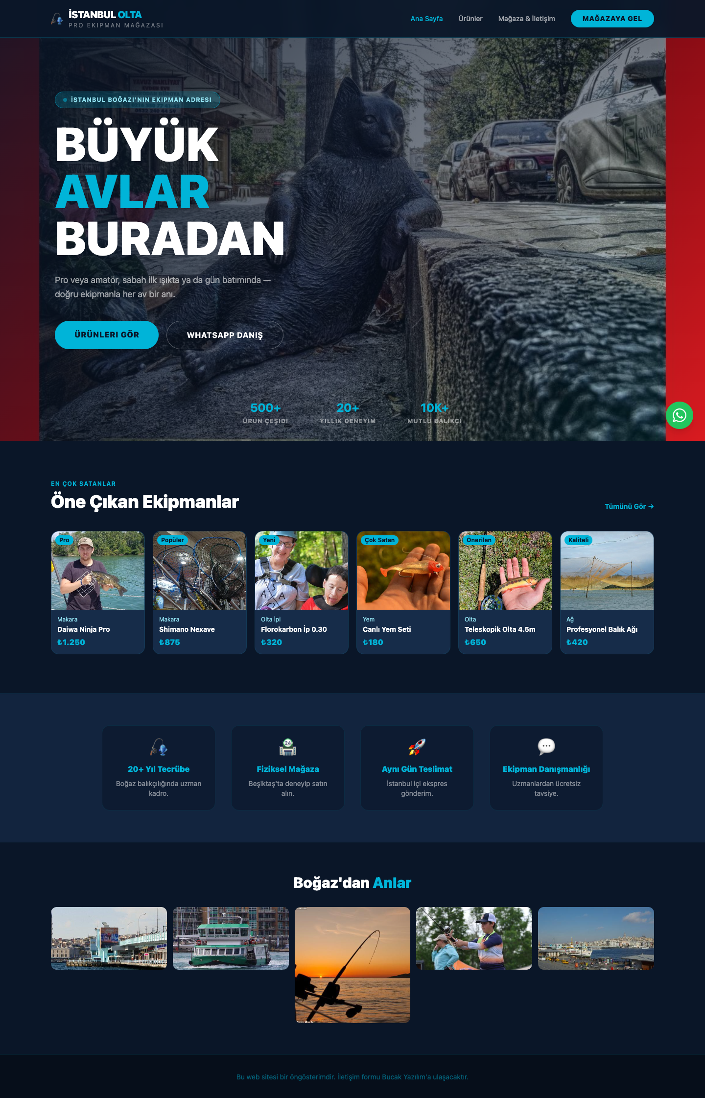İstanbul Olta | Balıkçı Ekipman Mağazası web sitesi şablonu