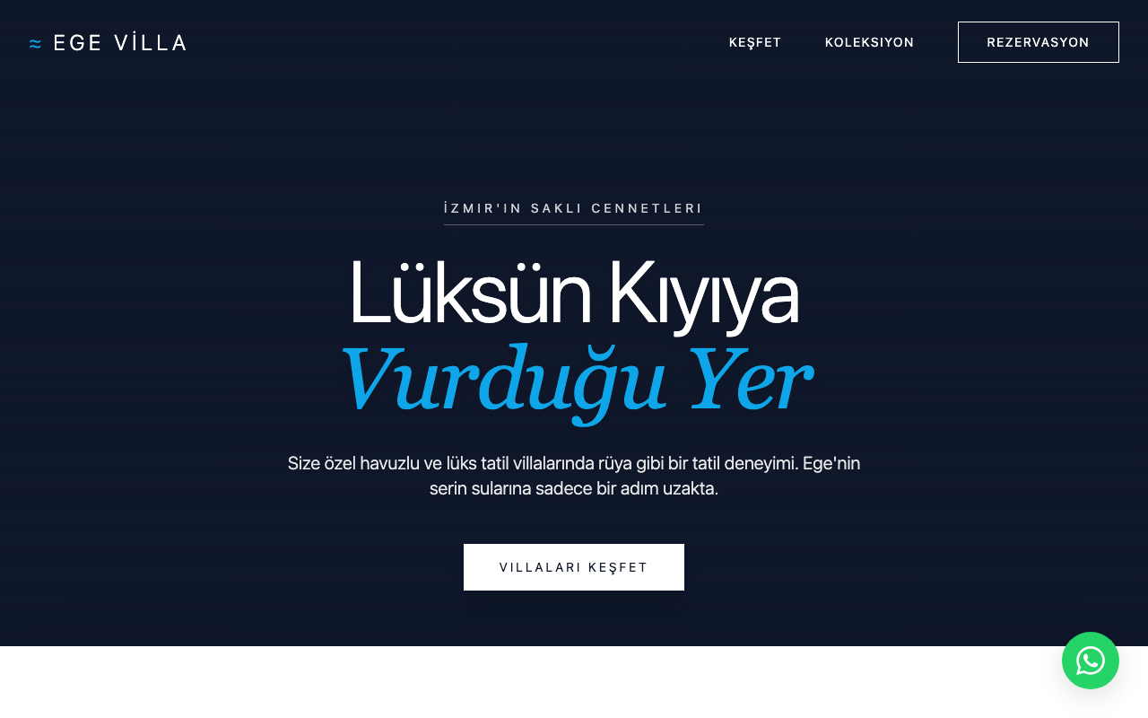 Ege Villa web sitesi şablonu