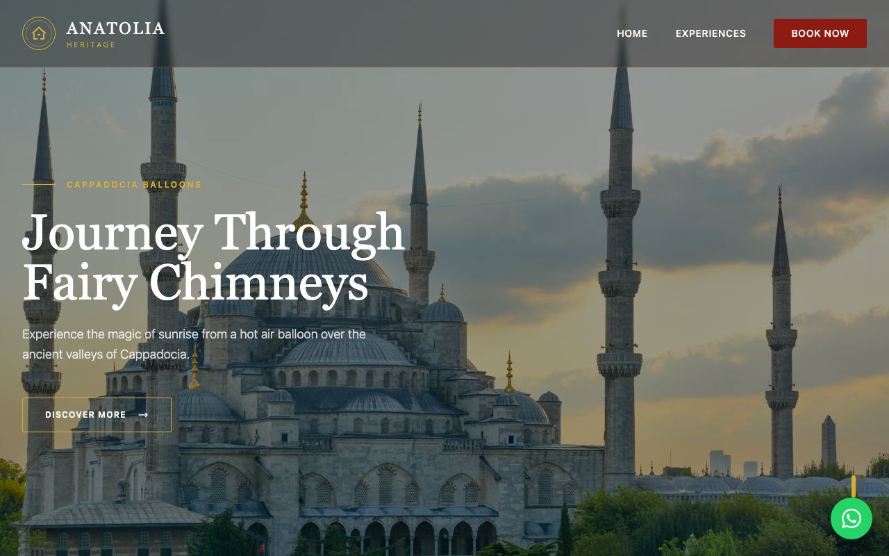 Anatolia Heritage | Authentic Turkish Cultural Tours web sitesi şablonu